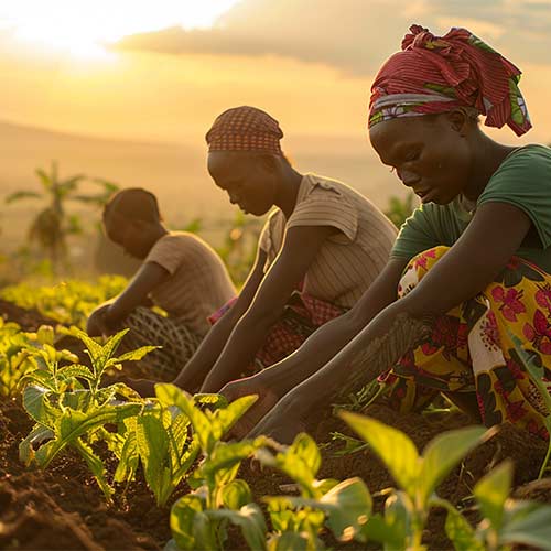 Plantation sur terrain agricole pour crédits carbone