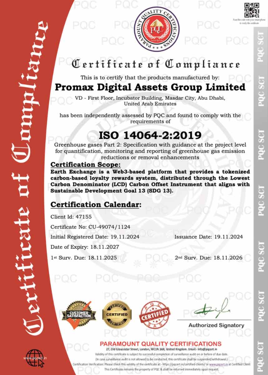 Certification ISO 14064-2:2019 pour Promax Digital